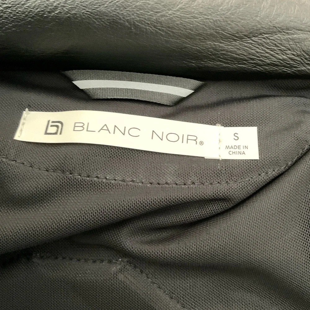 BLANC NOIR Leather and Mesh Moto Jacket NWOT size small - Picture 10 of 16